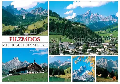 AK / Ansichtskarte Filzmoos mit Bischofsmuetze Panorama Details Filzmoos