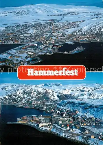 AK / Ansichtskarte Hammerfest Fliegeraufnahmen Hammerfest