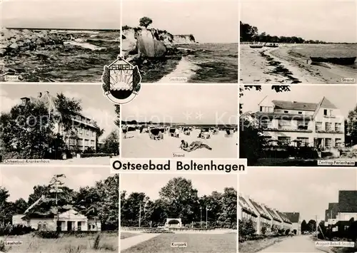AK / Ansichtskarte Boltenhagen_Ostseebad Strand Zentrag Ferienheim Kurpark Lesehalle Boltenhagen_Ostseebad