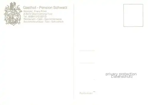 AK / Ansichtskarte Obermieming Gasthof Pension Schwarz Obermieming