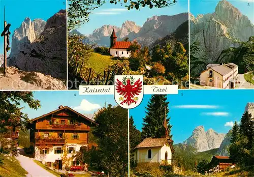 AK / Ansichtskarte Kaisertal Bergkreuz Stripsenjoch Antoniuskapelle Totenkirchl  Kaisertal