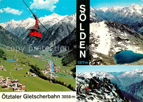 AK / Ansichtskarte Soelden_oetztal Panoramen Seilbahn Soelden oetztal