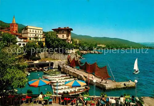 AK / Ansichtskarte Lovran Bootsanlegetelle Panorama Lovran
