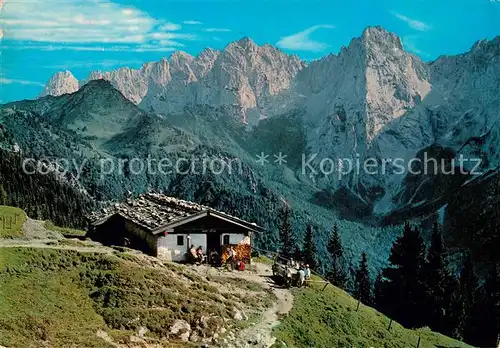 AK / Ansichtskarte Kaisergebirge Alm Panorama Kaisergebirge