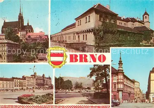 AK / Ansichtskarte Brno_Bruenn Kirche Schloss Hotel International Gagarinova ulice Brno_Bruenn