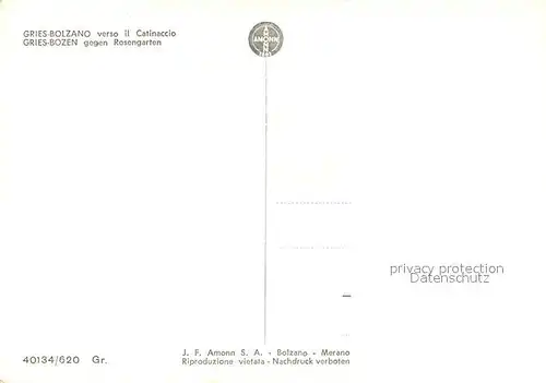 AK / Ansichtskarte Gries_Quirein_Bozen Panorama Rosengarten Gries_Quirein_Bozen