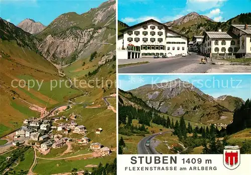 AK / Ansichtskarte Stuben_Vorarlberg Landschaftspanorama Flexenstrasse am Arlberg Dorfmotiv Stuben Vorarlberg