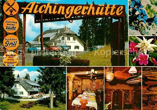 AK / Ansichtskarte Dobratsch_Kaernten Aichingerhuette Villacher Alpe Alpenflora Enzian Edelweiss Dobratsch Kaernten