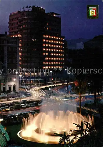 AK / Ansichtskarte Malaga_Andalucia Plaza de la Marina nocturna Malaga_Andalucia