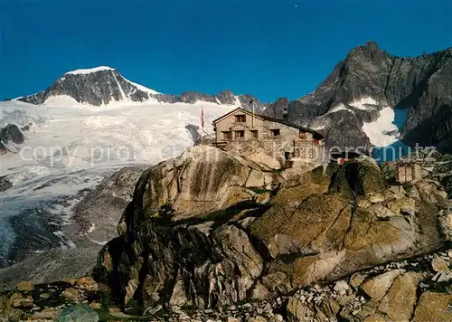 AK / Ansichtskarte Tiefenbach_Furkapass Albert Heim Huette Berghuette Urner Alpen mit Galenstock Tiefengletscher und Gletschhorn Tiefenbach Furkapass