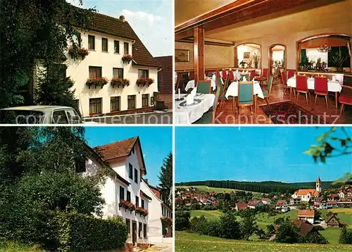 AK / Ansichtskarte Waldachtal Hotel Pension Hirsch Ortsansicht mit Kirche Waldachtal