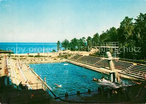 AK / Ansichtskarte Gdynia_Pommern Polanka Redlowska basen plywacki Freibad Gdynia Pommern