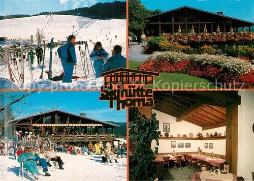 AK / Ansichtskarte Hinterzarten Skihuette Thoma Wintersportplatz Schwarzwald Hinterzarten