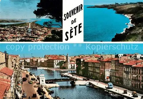 AK / Ansichtskarte Sete_Herault Vues panoramiques Canal Royal Cote Mediterranee Sete Herault