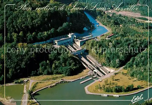 AK / Ansichtskarte Saint_Louis_Arzviller Canal de la Marne au Rhin Plan incline transversal vue aerienne Saint_Louis_Arzviller