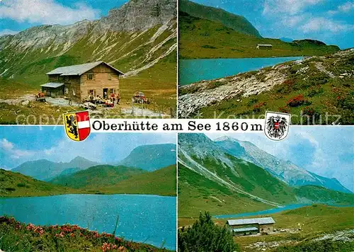AK / Ansichtskarte Weisspriach Oberhuette am See Berghuette Bergsee Alpen Weisspriach