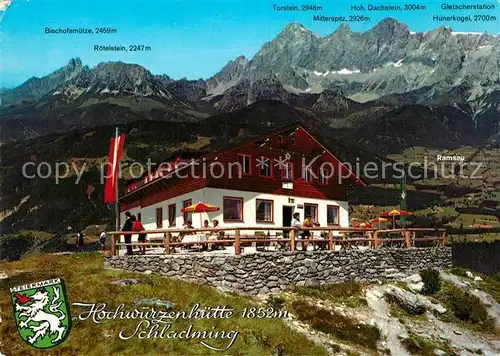 AK / Ansichtskarte Schladming_Obersteiermark Hochwurzenhuette Berghaus Schladminger Tauern Schladming_Obersteiermark
