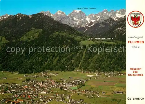 AK / Ansichtskarte Fulpmes_Tirol Erholungsort im Stubaital Stubaier Alpen Fliegeraufnahme Fulpmes Tirol