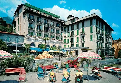 AK / Ansichtskarte Cadenabbia_Lago_di_Como Hotel Britannia Excelsior Sonnenterrasse Cadenabbia_Lago_di_Como