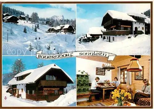 AK / Ansichtskarte Hermagor_Kaernten Bauernhof Sonnleitn Karnische Skiregion Wintersportplatz Alpen Hermagor Kaernten