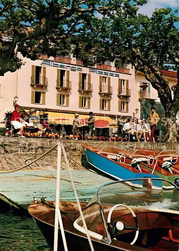 AK / Ansichtskarte Ascona_Lago_Maggiore Hotel Restaurant Piazza au Lac Ascona_Lago_Maggiore