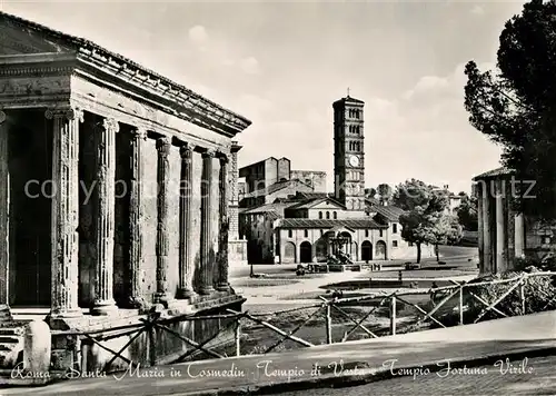 AK / Ansichtskarte Roma_Rom Santa Maria in Cosmedin Tempio di Vesta e Tempio Fortuna Virile Roma_Rom