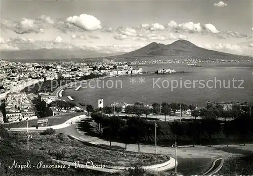 AK / Ansichtskarte Napoli_Neapel Panorama e Via Orazio Vulkan Vesuv Napoli Neapel