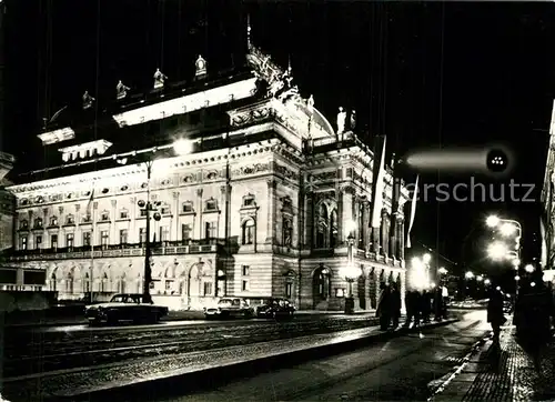 AK / Ansichtskarte Praha_Prahy_Prague Festliche Beleuchtung des Nationaltheaters Praha_Prahy_Prague