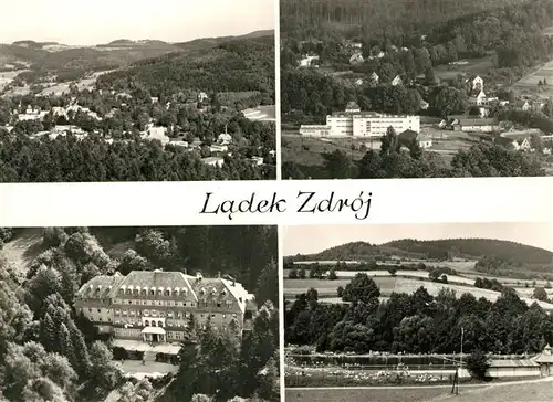 AK / Ansichtskarte Ladek_Zdroj Widok ogolny Sanatorium Fragment uzdrowiska Basen plywacki Ladek Zdroj