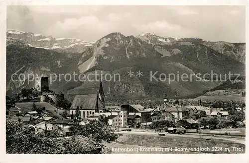 AK / Ansichtskarte Rattenberg_Niederbayern Kramsacht mit Sonnwendjoch Rattenberg Niederbayern