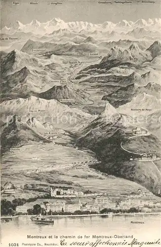 AK / Ansichtskarte Montreux_VD Chemin de fer Montreux Oberland Montreux VD