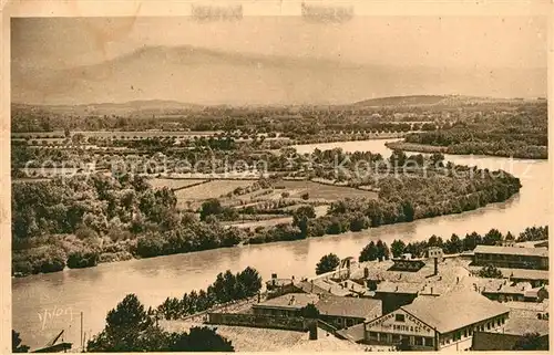 AK / Ansichtskarte Avignon_Vaucluse Fliegeraufnahme Rhone et le Mont Ventoux Avignon Vaucluse