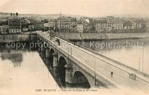 AK / Ansichtskarte Roanne_Loire Pont sur la Loire et le Coteau Roanne Loire