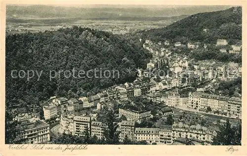 AK / Ansichtskarte Karlsbad_Eger Blick von Josefsh?he Karlsbad_Eger