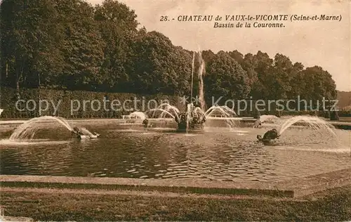 AK / Ansichtskarte Vicomte sur Rance_La Chateau de Vaux le Vicomte Bassin de la Couronne Vicomte sur Rance_La
