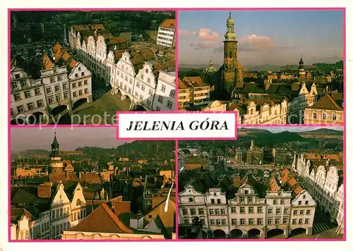 AK / Ansichtskarte Jelenia_Gora Fliegeraufnahme der Altstadt Jelenia_Gora