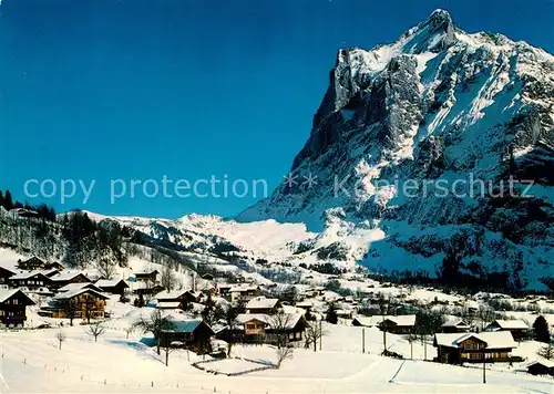 AK / Ansichtskarte Grindelwald Schonegg und Muehlebach mit Wetterhorn Grindelwald
