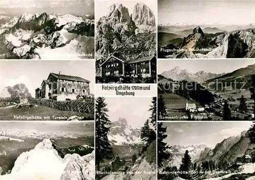 AK / Ansichtskarte Radstadt Fliegeraufnahme Suedwaende und Bischofsmuetze Hofpuergelhuette mit Torstein Filzmoos Gablonzerhuette Radstadt