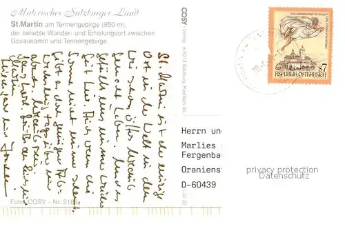 AK / Ansichtskarte St_Martin_Tennengebirge Panorama St_Martin_Tennengebirge