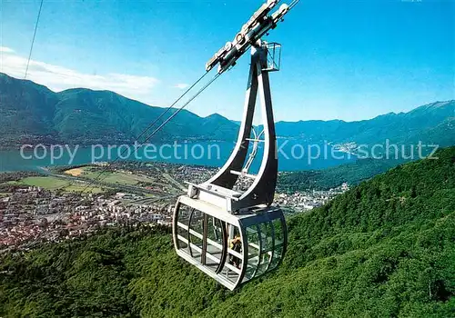 AK / Ansichtskarte Locarno_Lago_Maggiore mit Orselina und Cardada Funivia Locarno_Lago_Maggiore