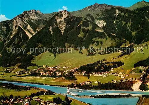 AK / Ansichtskarte Hoefen_Tirol mit Gaichtspitze Hahnenkamm und Titzl Hoefen Tirol