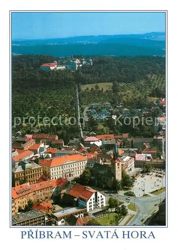 AK / Ansichtskarte Pribram Svata Hora Fliegeraufnahme Pribram