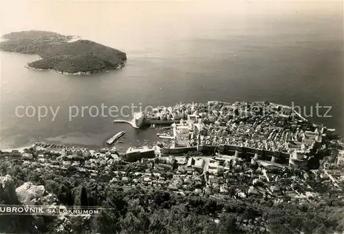 AK / Ansichtskarte Dubrovnik_Ragusa Fliegeraufnahme Dubrovnik Ragusa