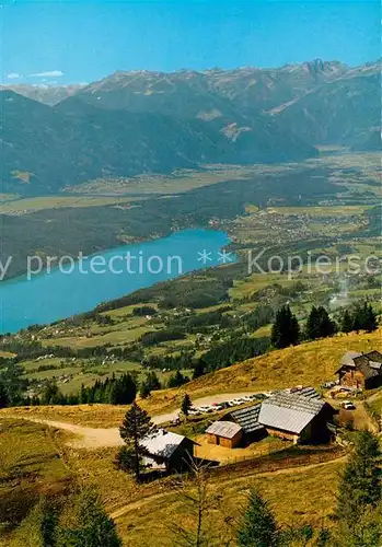 AK / Ansichtskarte Millstaettersee Alpengasthaus Lammersdorfer Huette mit Seeboden Millstaettersee