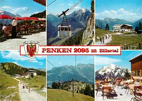 AK / Ansichtskarte Zillertal_Tirol Penken Seilbahn Panorama Zillertal_Tirol