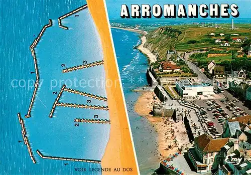 AK / Ansichtskarte Arromanches les Bains Port Winston Fliegeraufnahme Arromanches les Bains