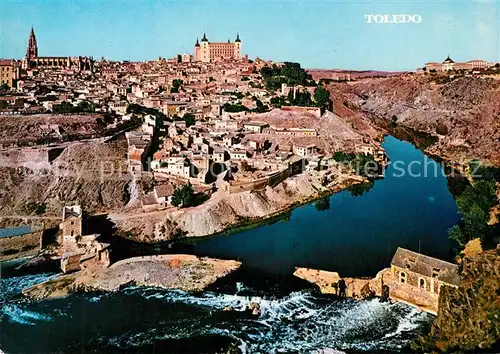 AK / Ansichtskarte Toledo_Castilla La_Mancha Stadtpanorama Tajo River Toledo_Castilla La_Mancha