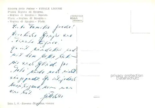 AK / Ansichtskarte Finale_Ligure Strandpromenade Finale_Ligure