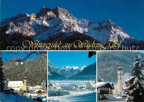 AK / Ansichtskarte Waidring_Tirol Winterlandschaften Kirche Waidring Tirol