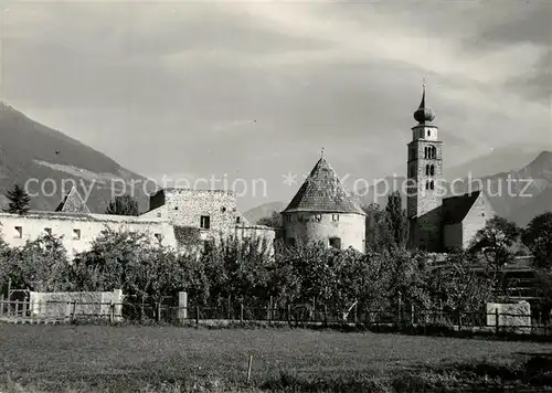 AK / Ansichtskarte Glorenza Kirche Stadtmauer Turm Glorenza